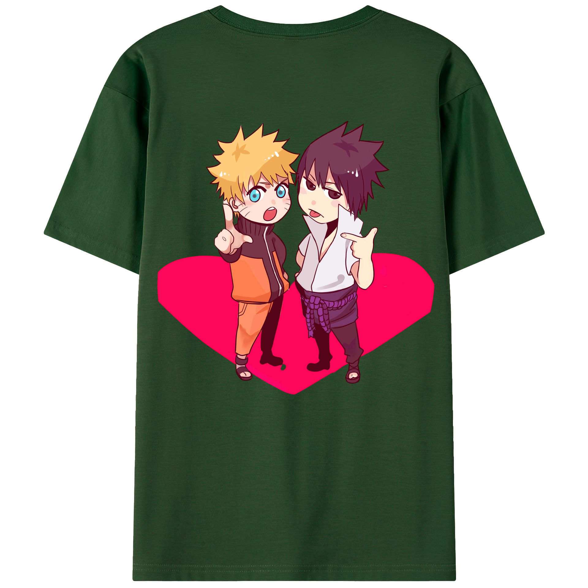 （画像用） NARUTO -ナルト- うずまき ナルト Uzumaki Naruto 綿100％半袖Tシャツ（背面プリント）